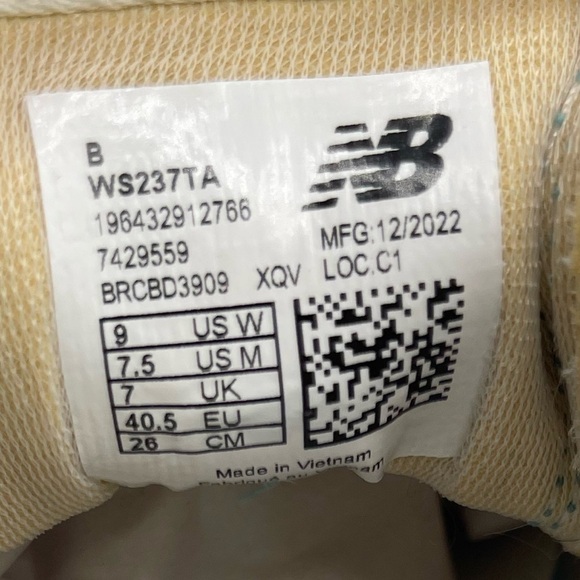 Unisex New Balance 237 Turtle dove - Heritage Blue -Raw Sugar W/9 - M7.5 WS237TA - Picture 8 of 8